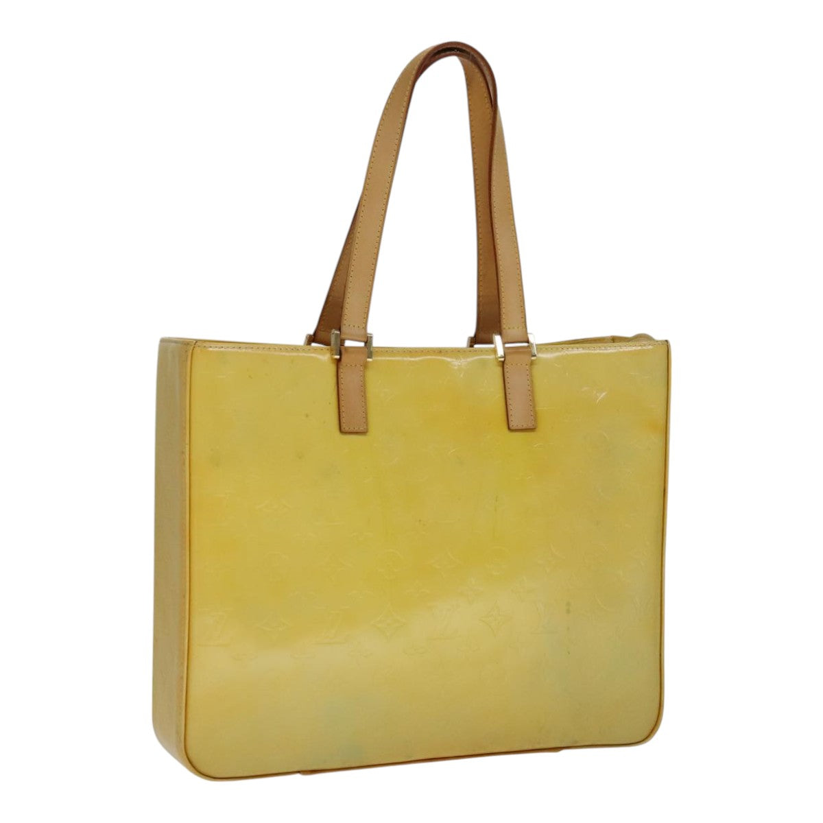 LOUIS VUITTON Monogram Vernis Columbus Tote Bag Gris M91028 LV Auth yk16875