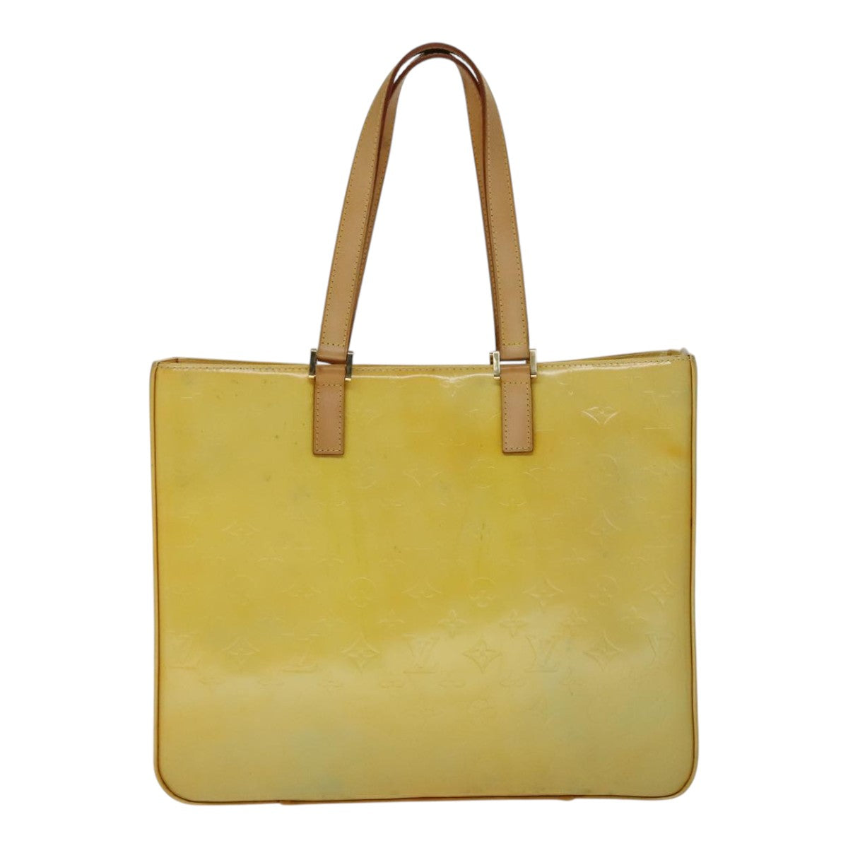 LOUIS VUITTON Monogram Vernis Columbus Tote Bag Gris M91028 LV Auth yk16875