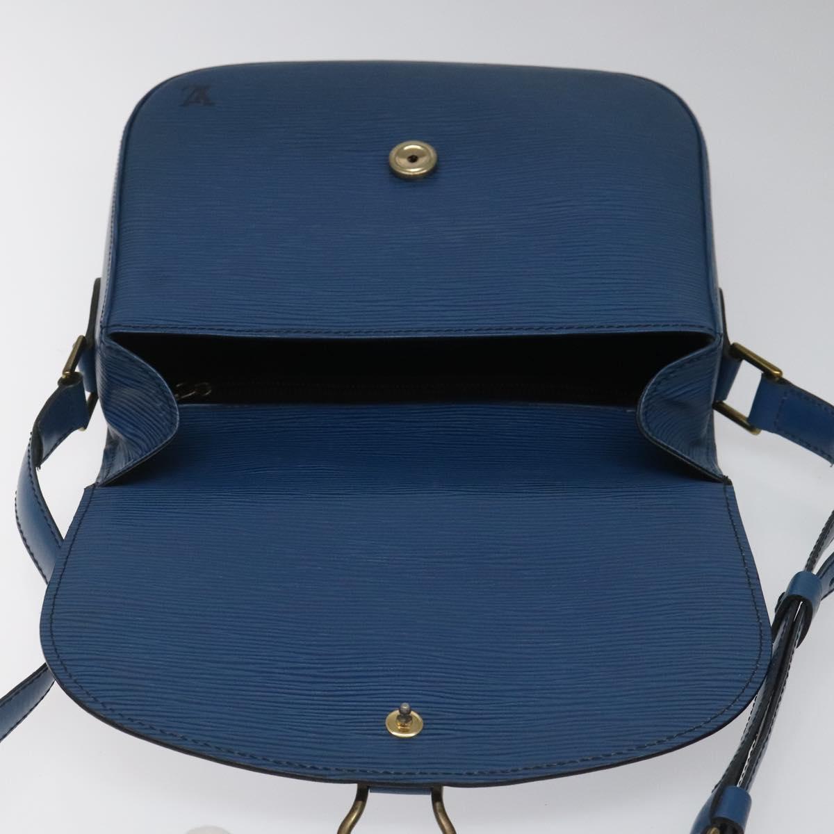 LOUIS VUITTON Epi Saint Cloud GM Shoulder Bag Toledo Blue M52195 LV Auth yk16925