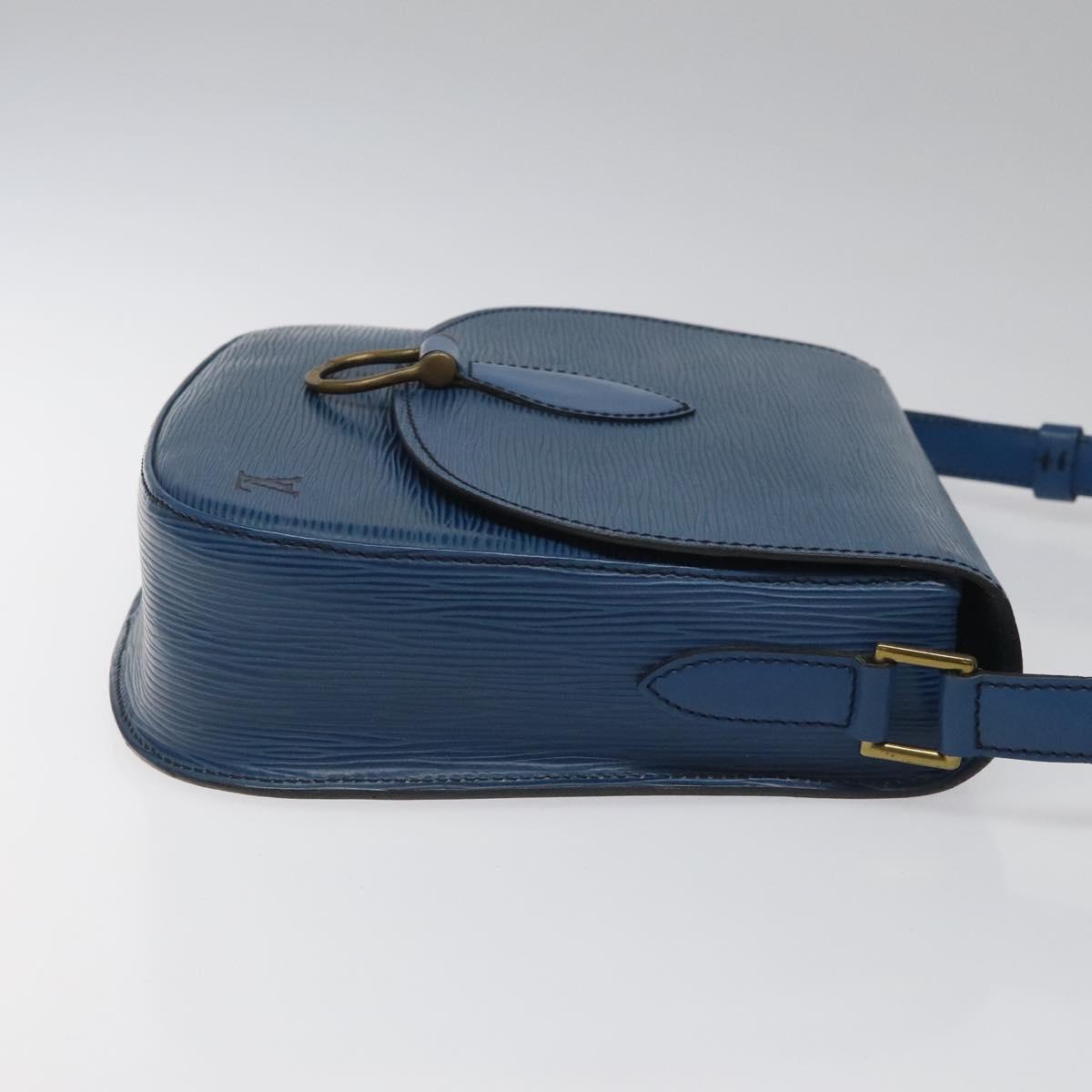 LOUIS VUITTON Epi Saint Cloud GM Shoulder Bag Toledo Blue M52195 LV Auth yk16925