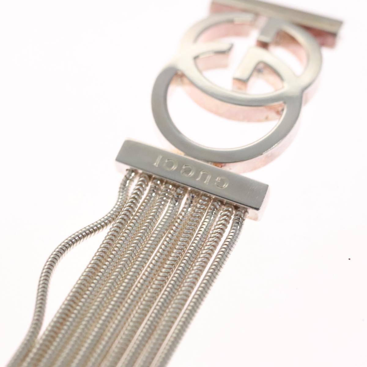 GUCCI Interlocking Bracelet Ag925 Silver Auth yk16929