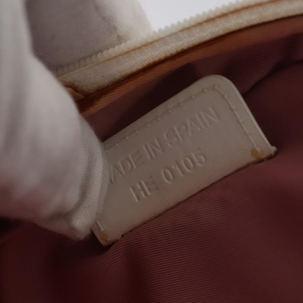 Christian Dior Trotter Canvas Pouch PVC Leather Pink Auth yk16934