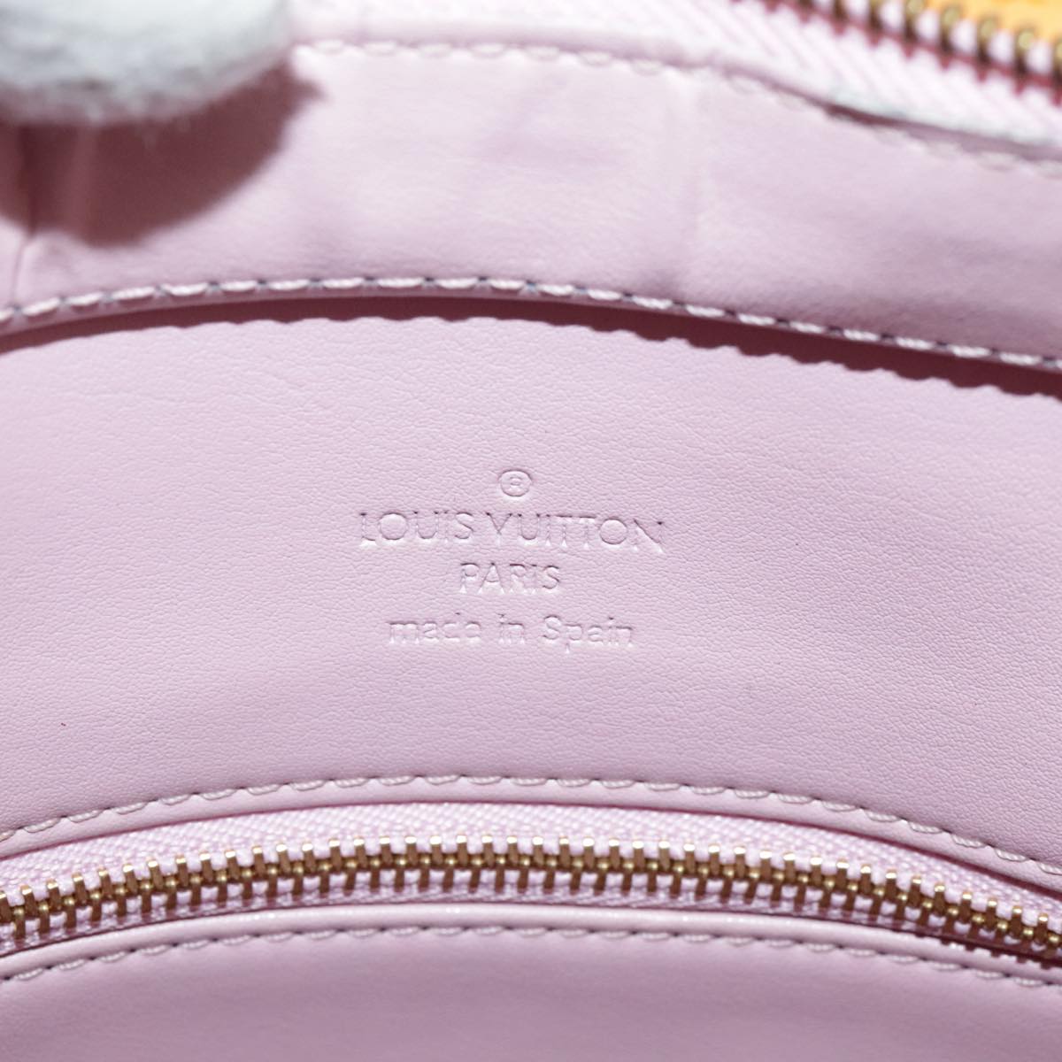 LOUIS VUITTON Monogram Vernis Houston Bag Marshmallow Pink M91302 Auth yk16980