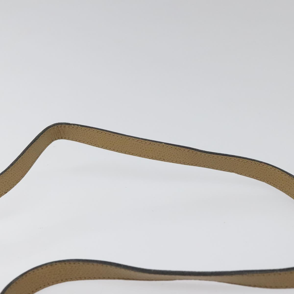 Christian Dior Shoulder Bag Leather Beige Auth yk17006