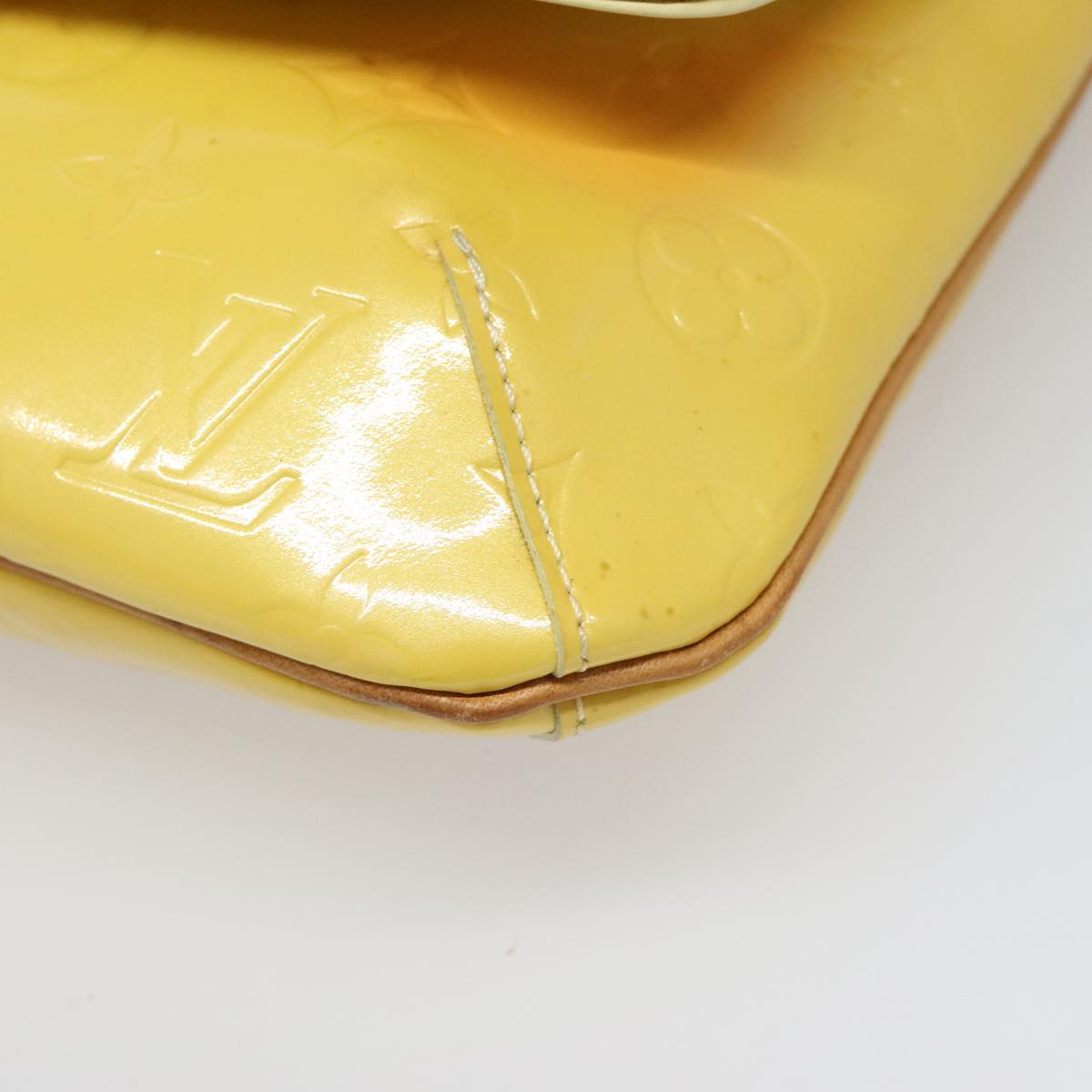 LOUIS VUITTON Monogram Vernis Thompson Street Bag Yellow M91071 LV Auth yk17007