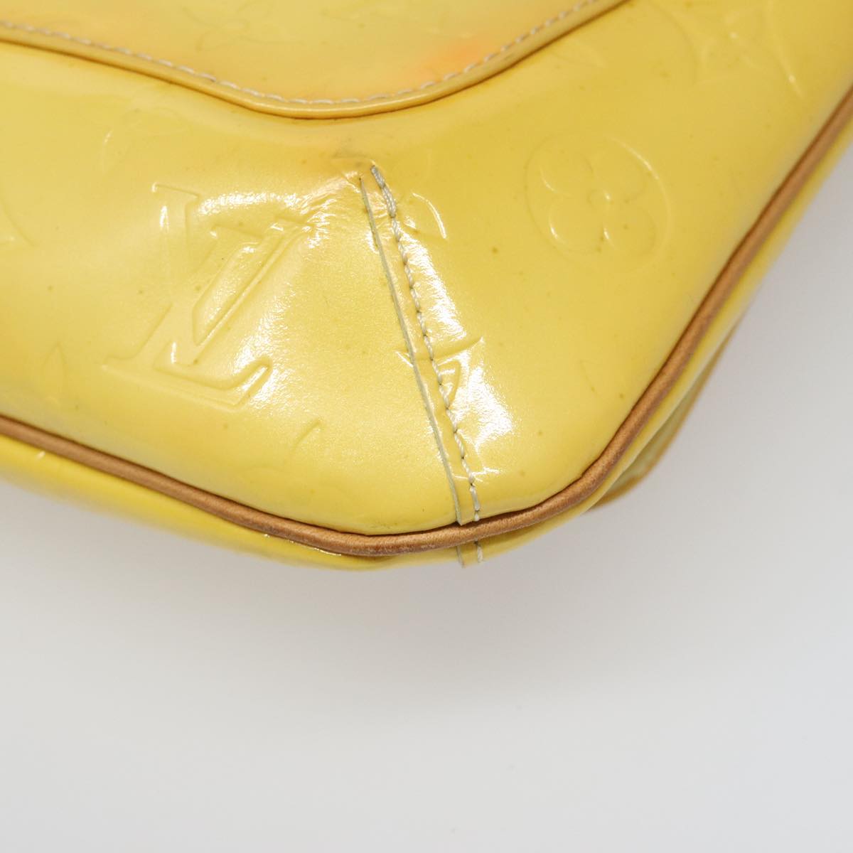 LOUIS VUITTON Monogram Vernis Thompson Street Bag Yellow M91071 LV Auth yk17007