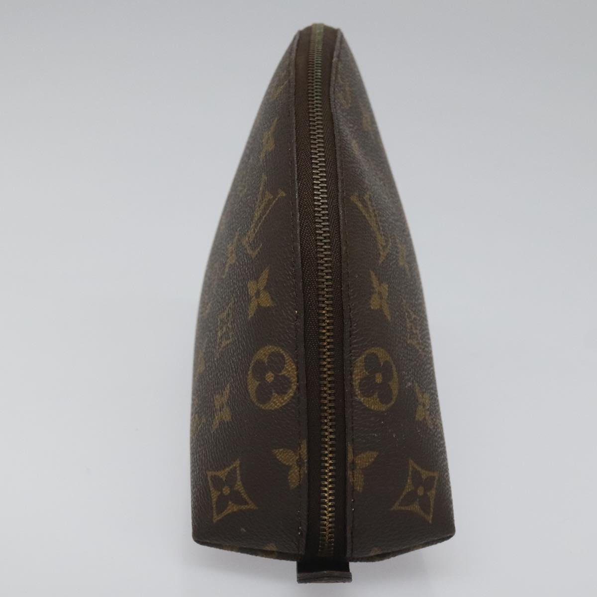 LOUIS VUITTON Monogram Trousse Demi Ronde Cosmetic Pouch M47520 LV Auth yk17035