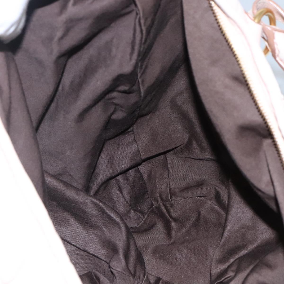 Miu Miu Tote Bag Leather 2way Pink Gold Auth yk17069