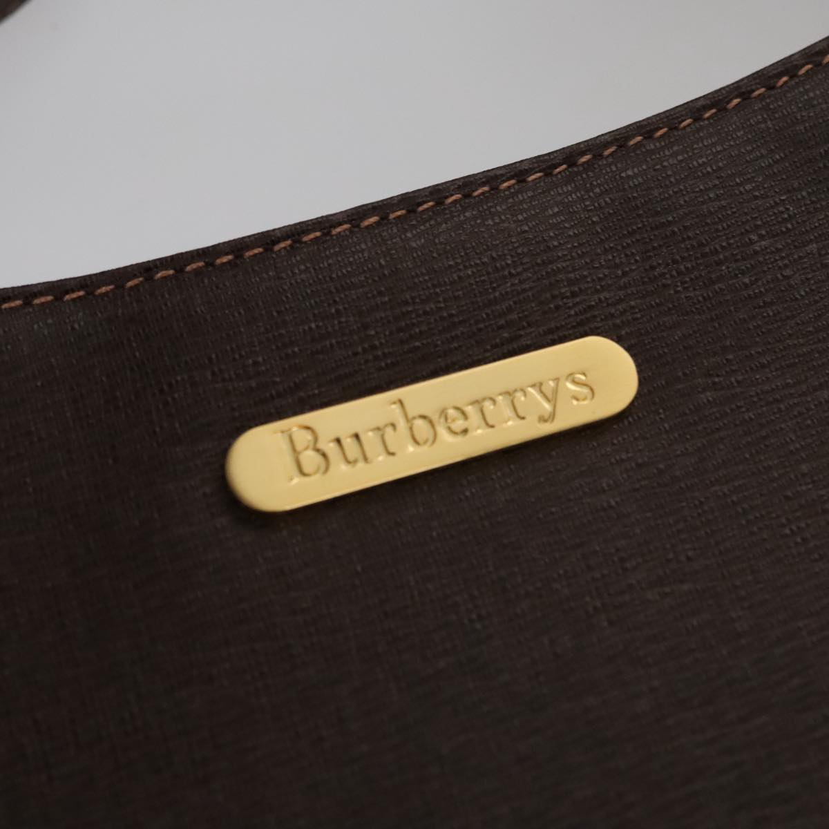 Burberrys Shoulder Bag Leather Brown Auth yk17096