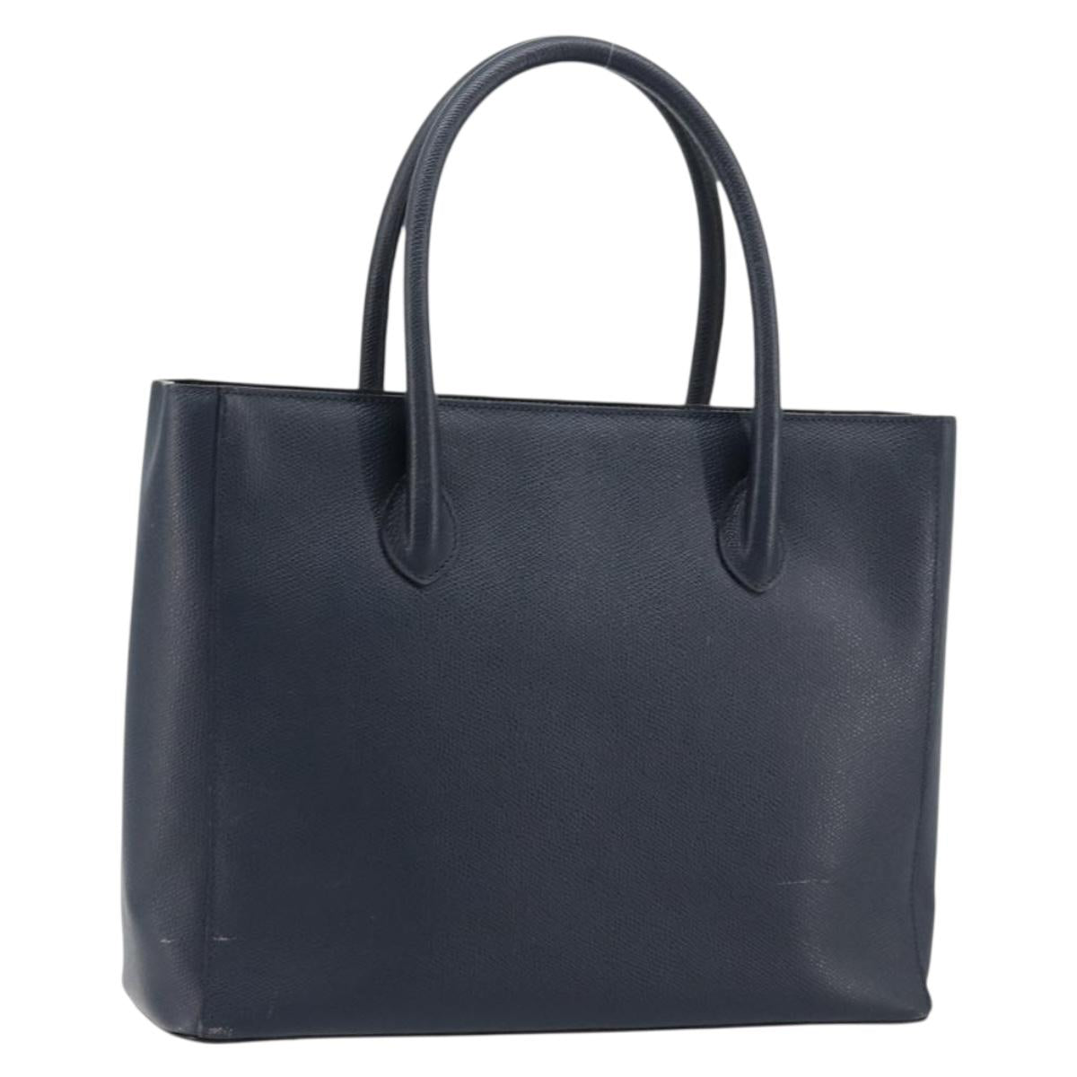 CELINE Hand Bag Leather Navy Auth yk17129