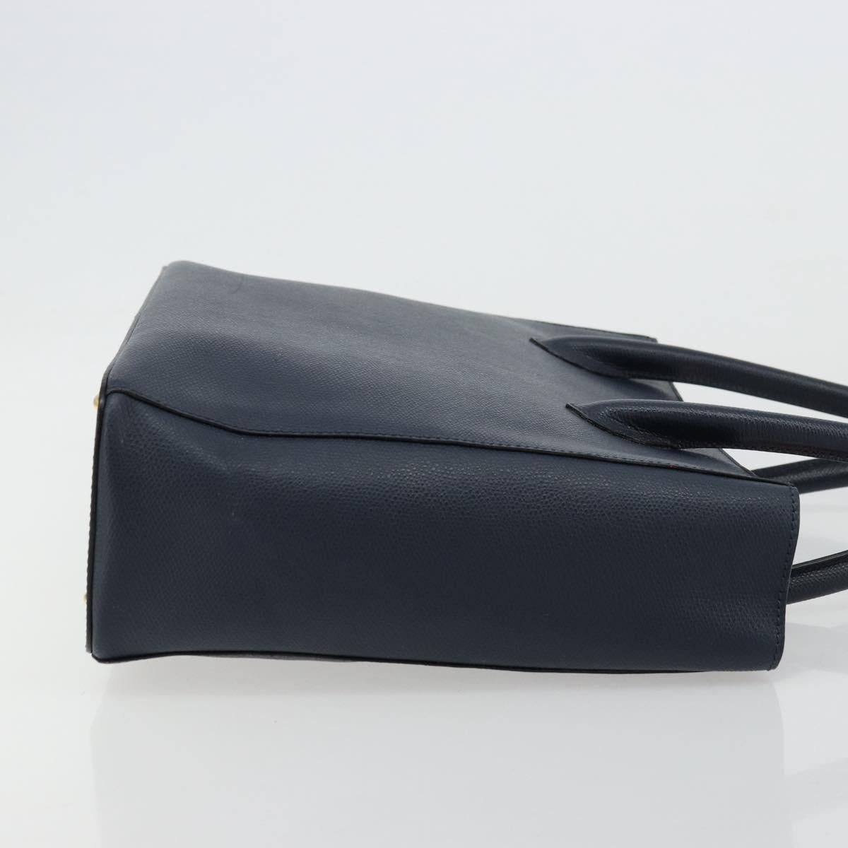 CELINE Hand Bag Leather Navy Auth yk17129