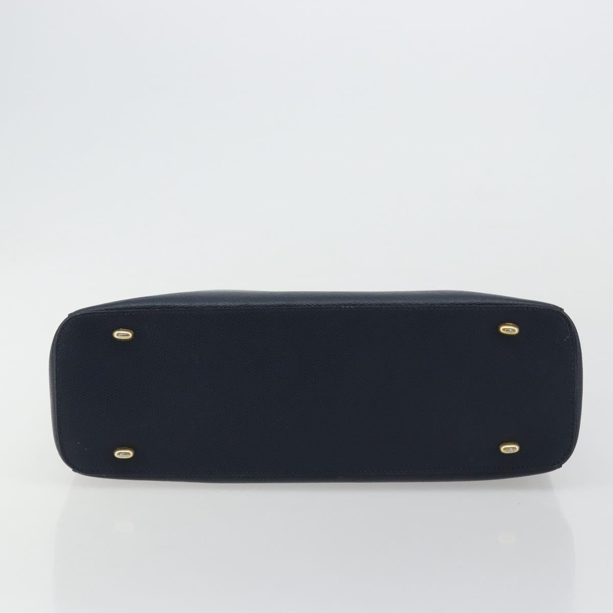 CELINE Hand Bag Leather Navy Auth yk17129