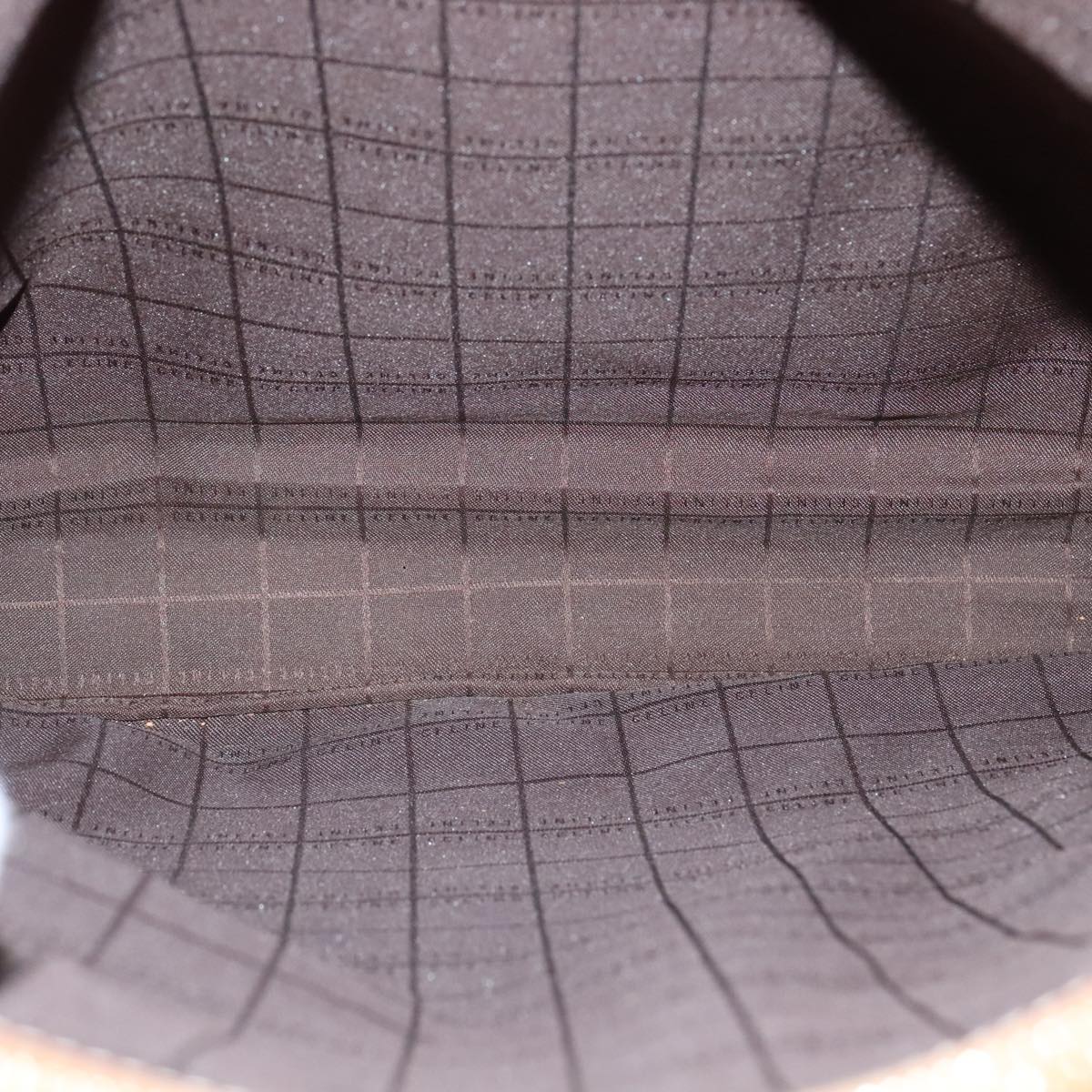 CELINE Macadam Canvas Tote Bag PVC Brown Gold Auth yk17143