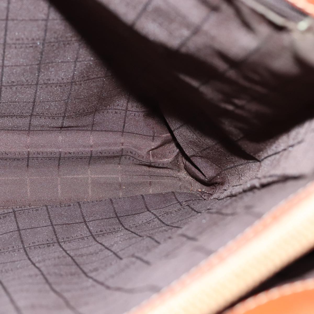 CELINE Macadam Canvas Tote Bag PVC Brown Gold Auth yk17143