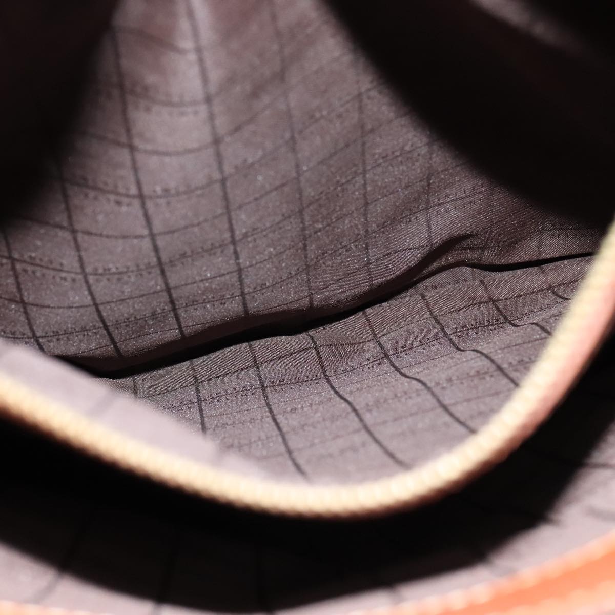 CELINE Macadam Canvas Tote Bag PVC Brown Gold Auth yk17143