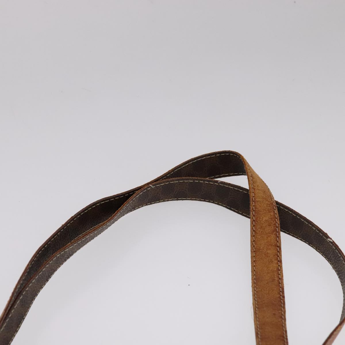 CELINE Macadam Canvas Tote Bag PVC Brown Gold Auth yk17143