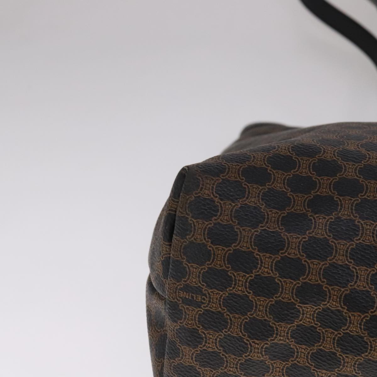 CELINE Macadam Canvas Tote Bag PVC Leather Black Auth yk17145