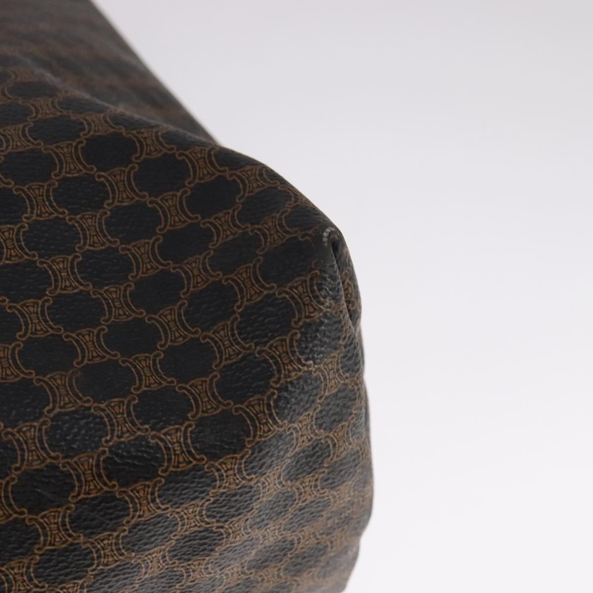 CELINE Macadam Canvas Tote Bag PVC Leather Black Auth yk17145