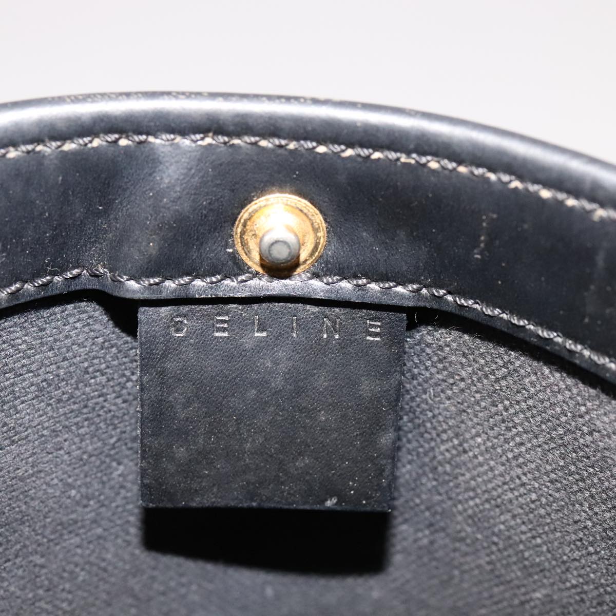 CELINE Macadam Canvas Tote Bag PVC Leather Black Auth yk17145