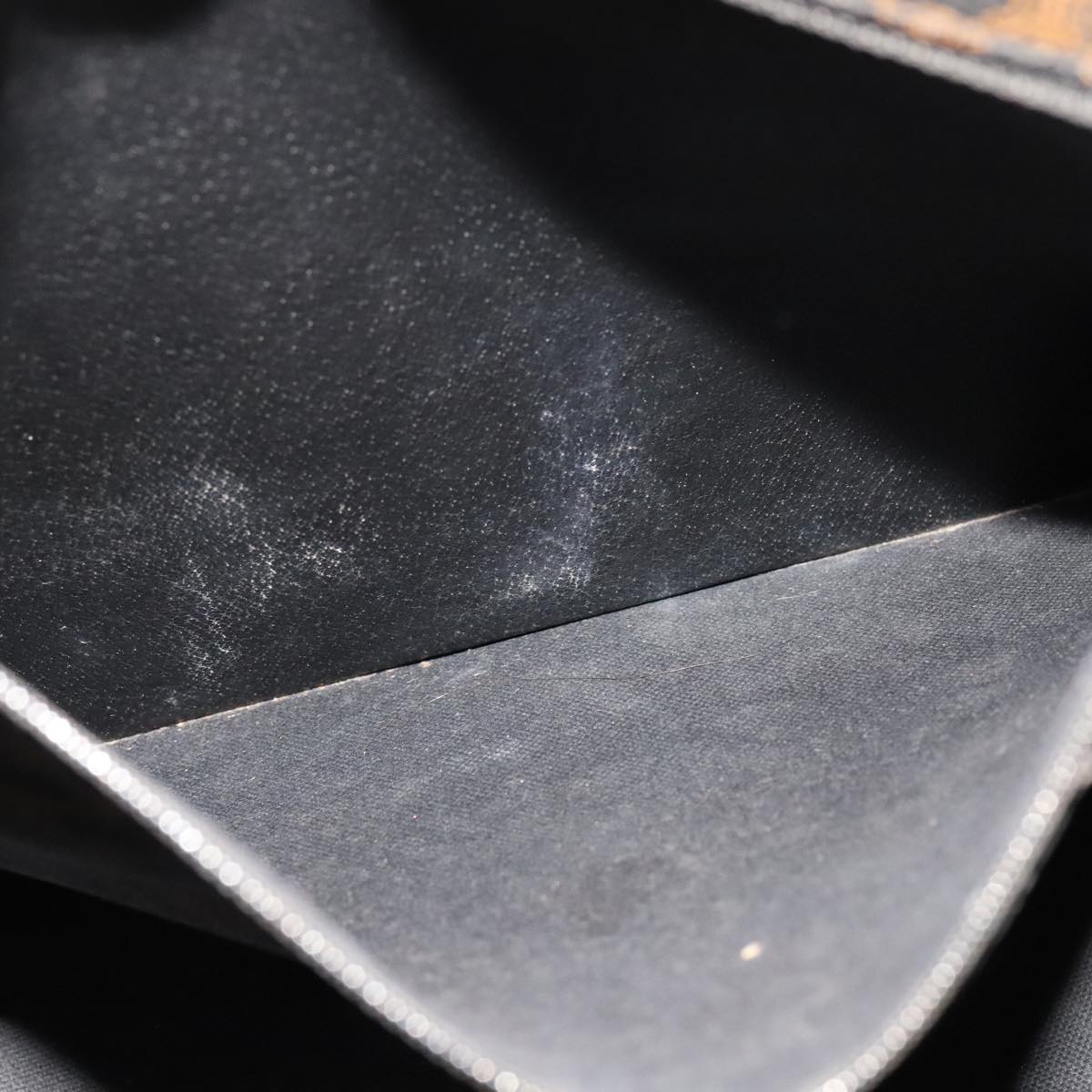 CELINE Macadam Canvas Tote Bag PVC Leather Black Auth yk17145