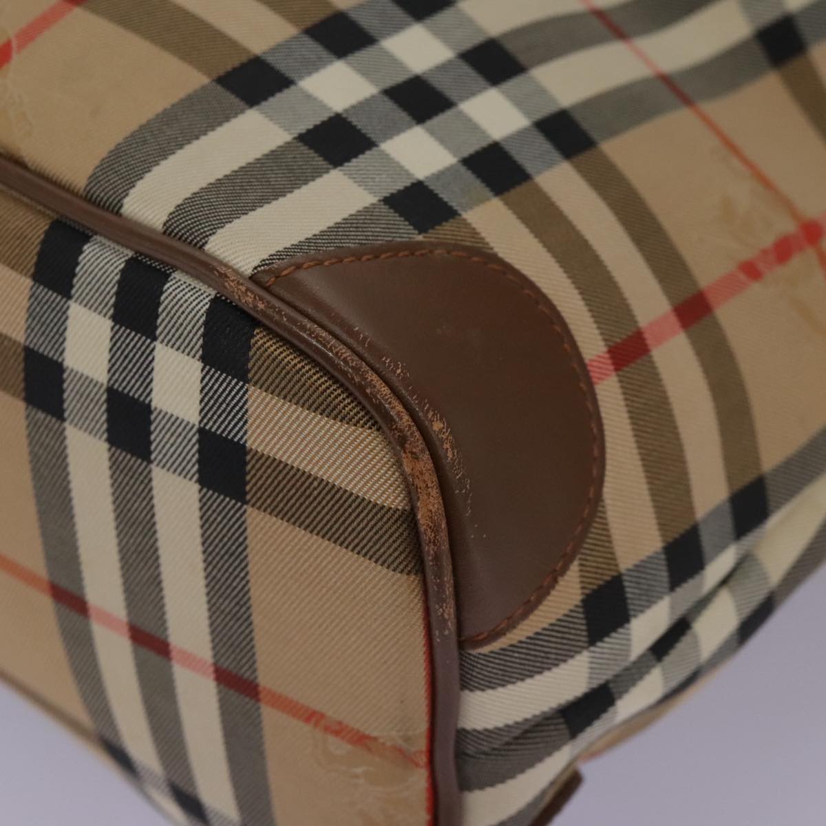 Burberrys Nova Check Shoulder Bag Canvas Beige Auth yk17224