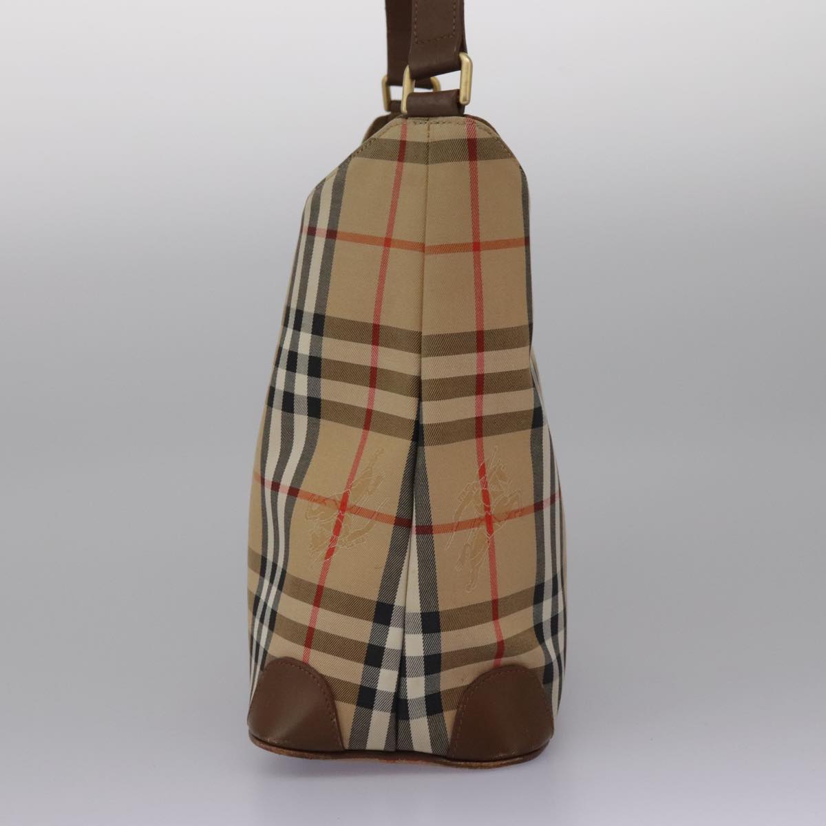 Burberrys Nova Check Shoulder Bag Canvas Beige Auth yk17224