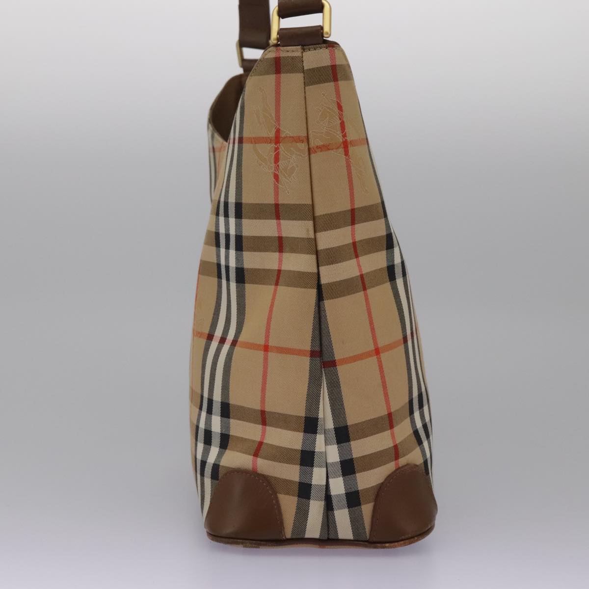 Burberrys Nova Check Shoulder Bag Canvas Beige Auth yk17224