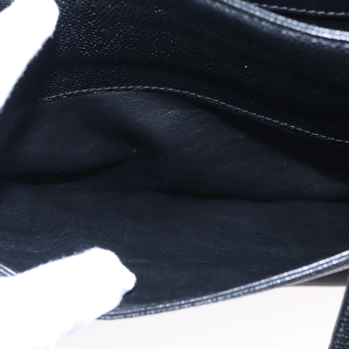 CHANEL COCO Mark Tote Bag Caviar Skin Black Gold CC Auth yk17238A