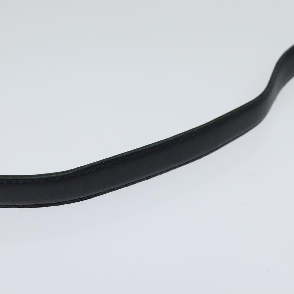 CHANEL COCO Mark Belt Leather 26.4"" Black Gold CC Auth yk17305