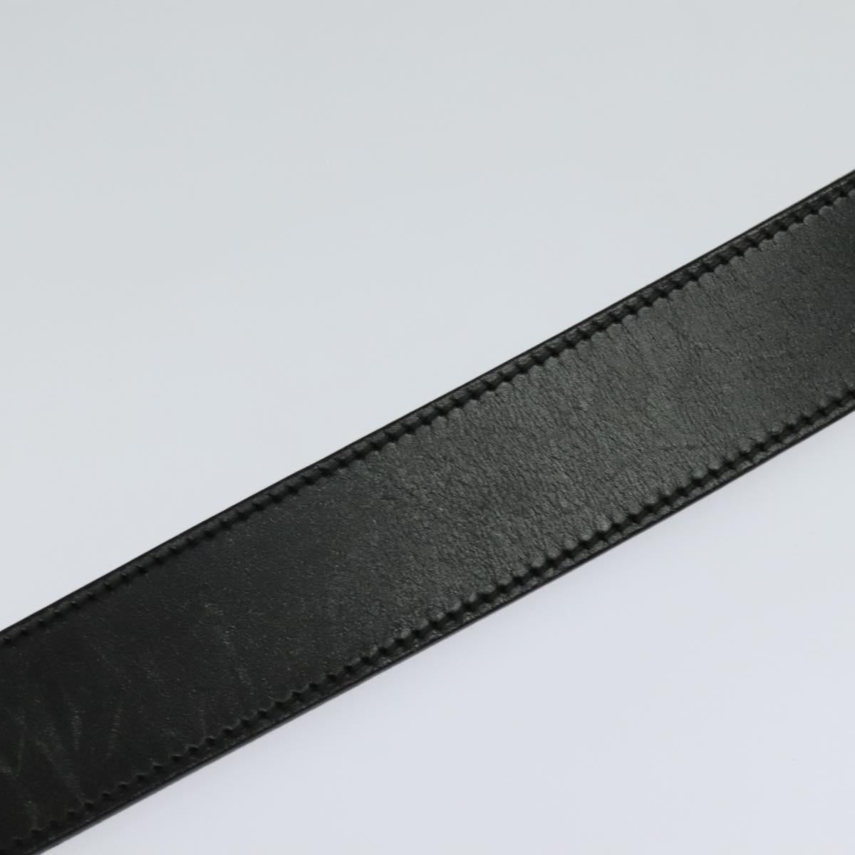 GUCCI Interlocking Belt Leather 39.8"" Black 114876 Auth yk17313