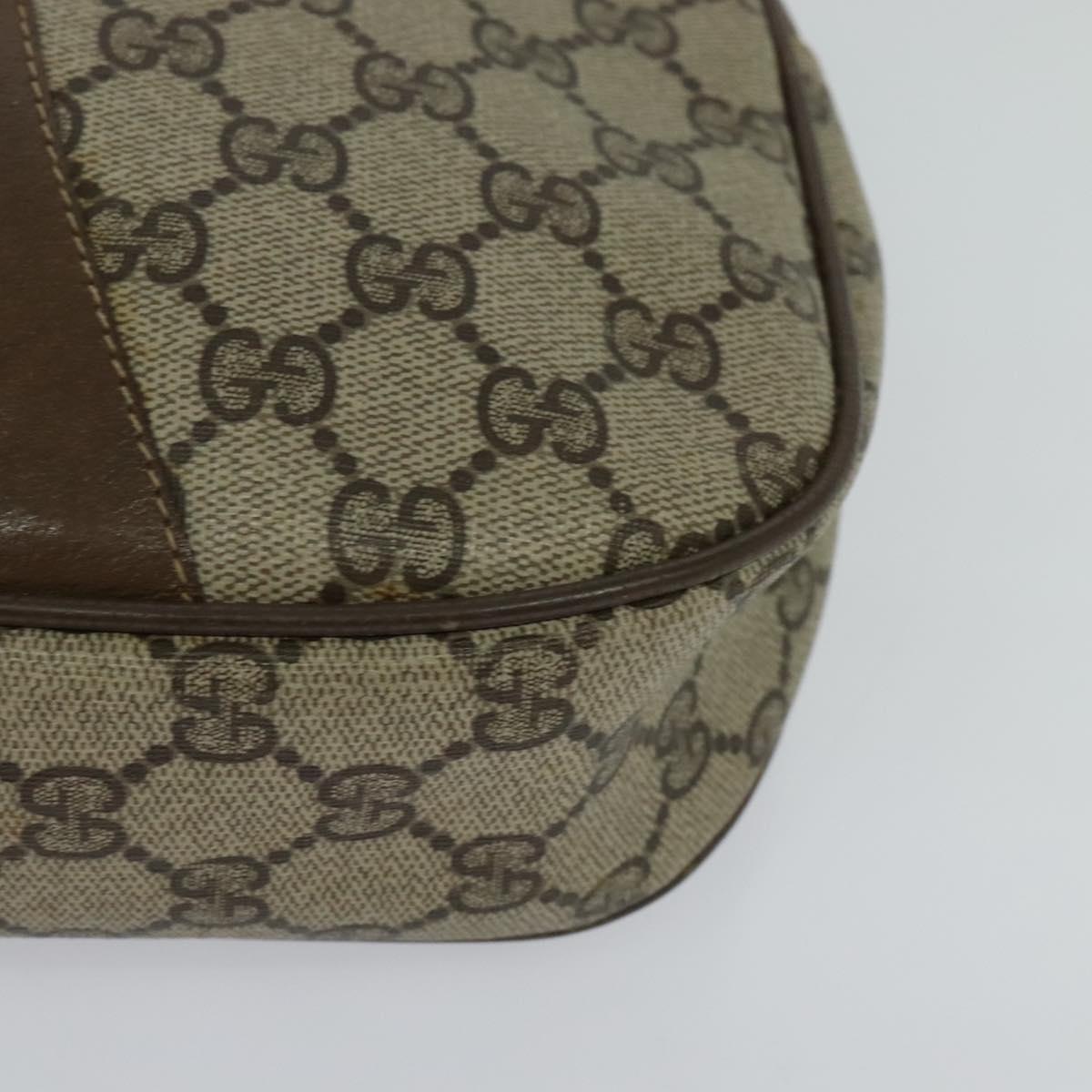 GUCCI GG Supreme Web Sherry Line Clutch Bag PVC Beige 89 01 034 Auth yk17324