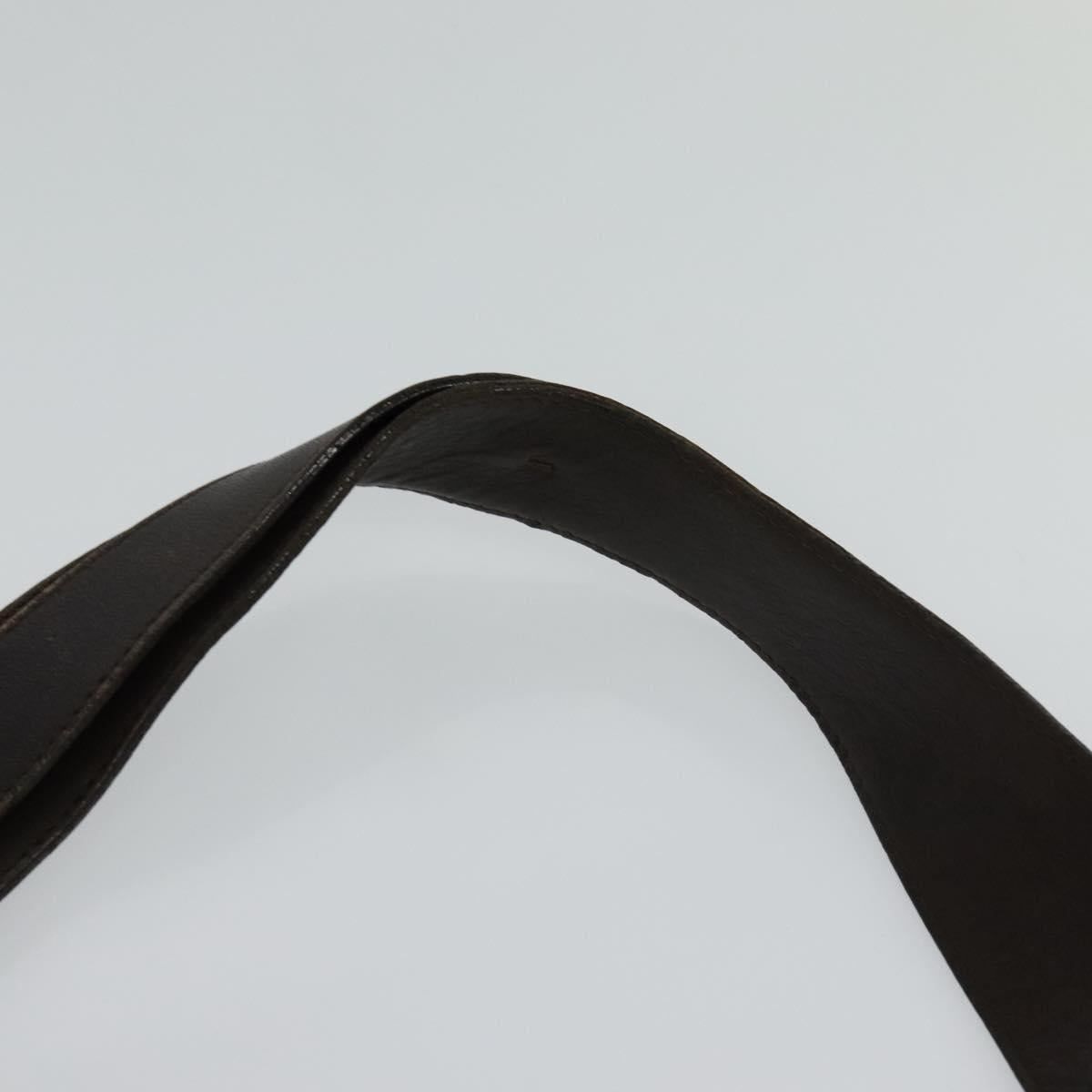 Salvatore Ferragamo Gancini Shoulder Bag Canvas Beige Auth yk17339