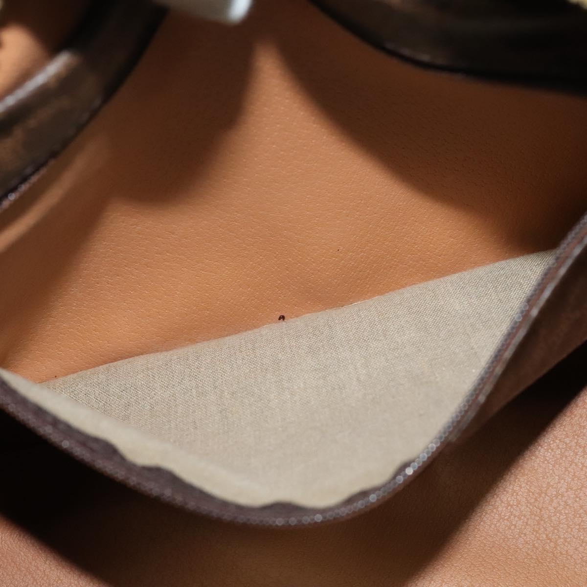 CELINE Macadam Canvas Hand Bag PVC Leather Brown Auth yk17342