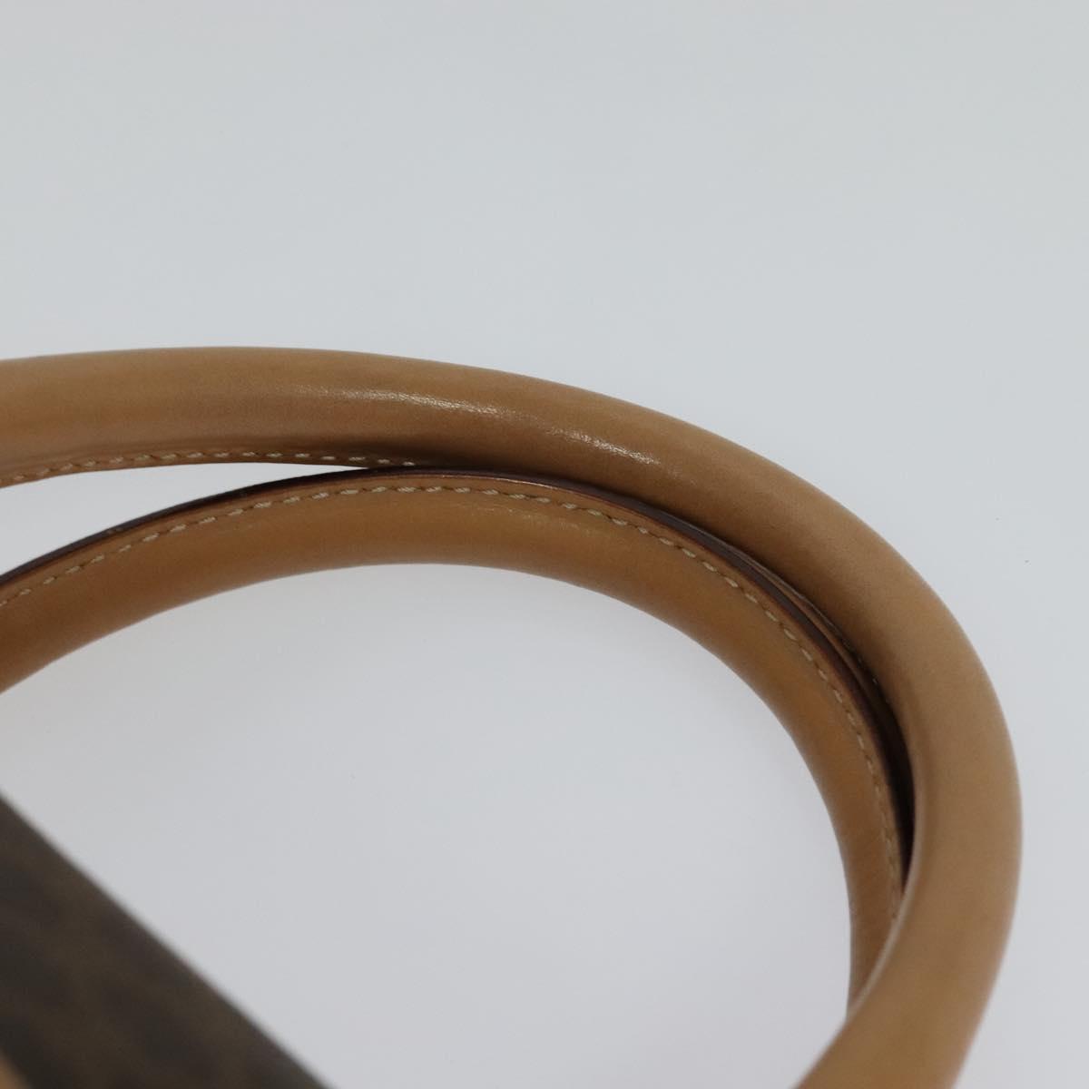 CELINE Macadam Canvas Hand Bag PVC Leather Brown Auth yk17342