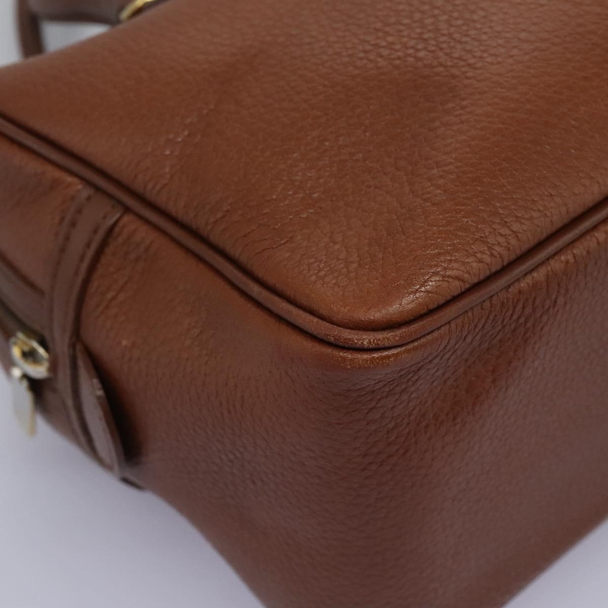 Burberrys Hand Bag Leather Brown Auth yk17371