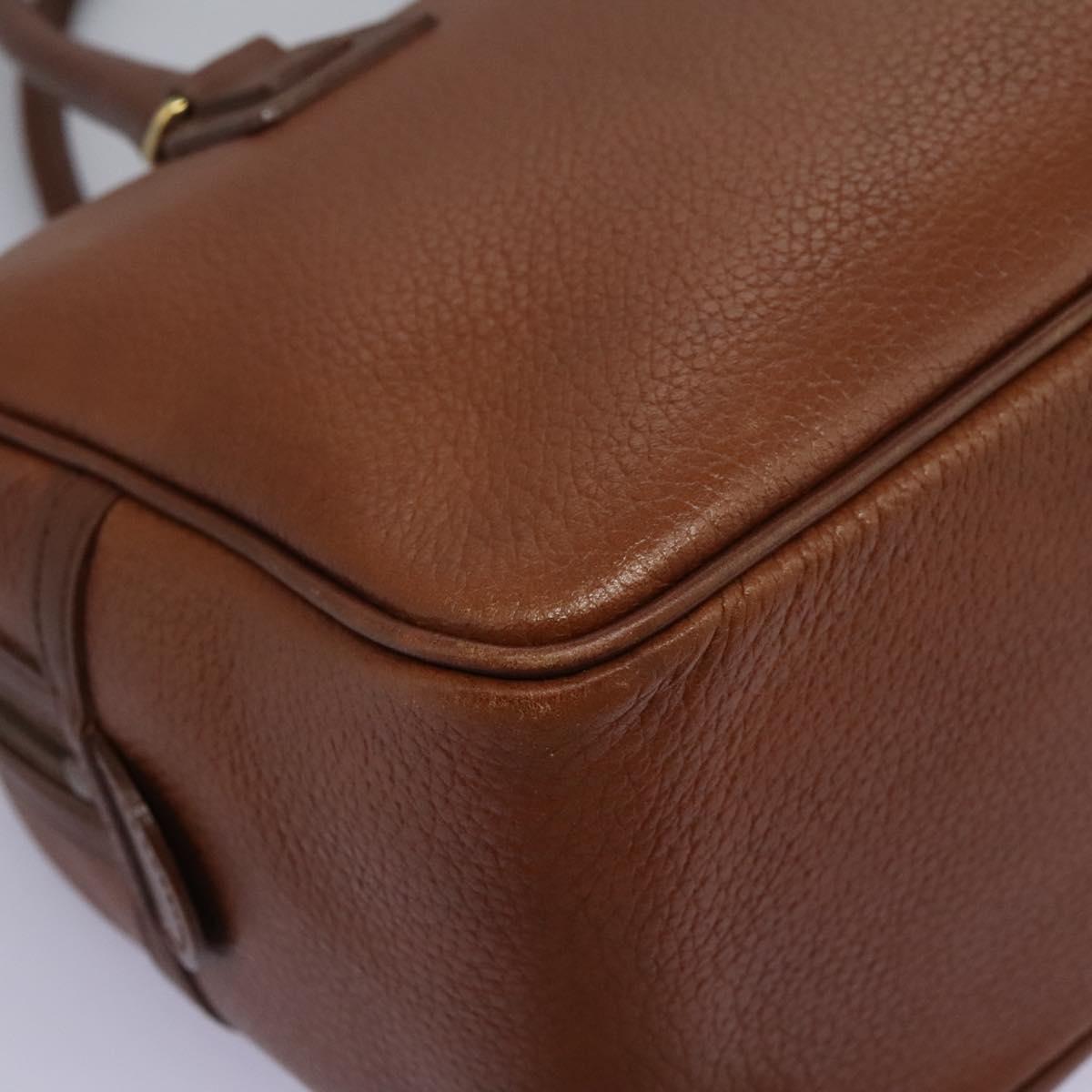 Burberrys Hand Bag Leather Brown Auth yk17371