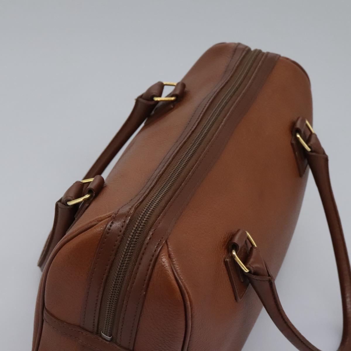 Burberrys Hand Bag Leather Brown Auth yk17371