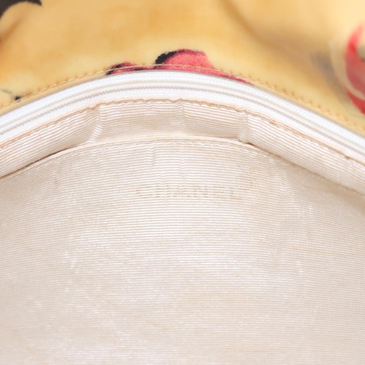 CHANEL Matelasse Chain COCO Mark Lip Tote Bag Vinyl Red CC Auth yk17404