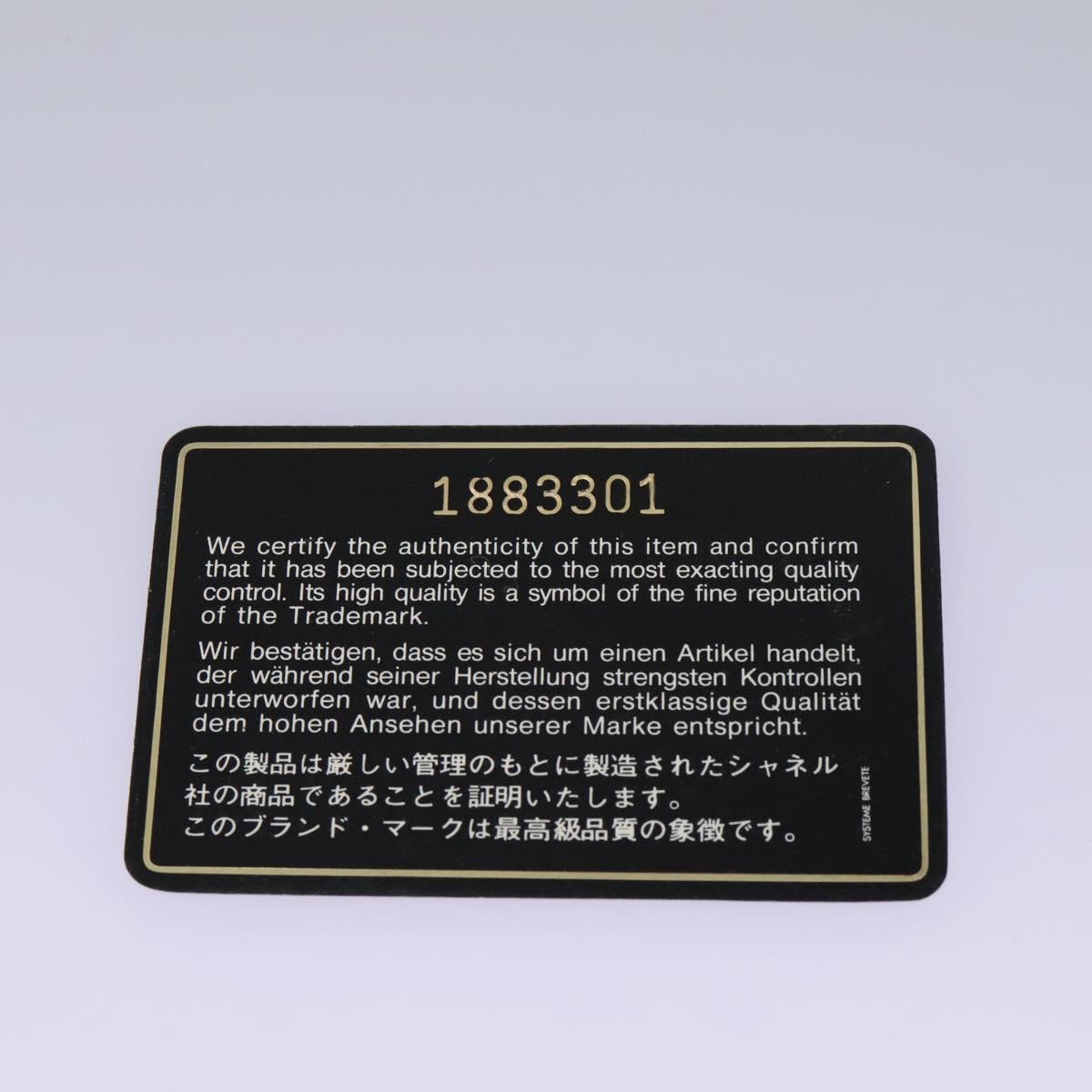 CHANEL Chain V Stitch Shoulder Bag Lamb Skin Black Gold CC Auth yk17457