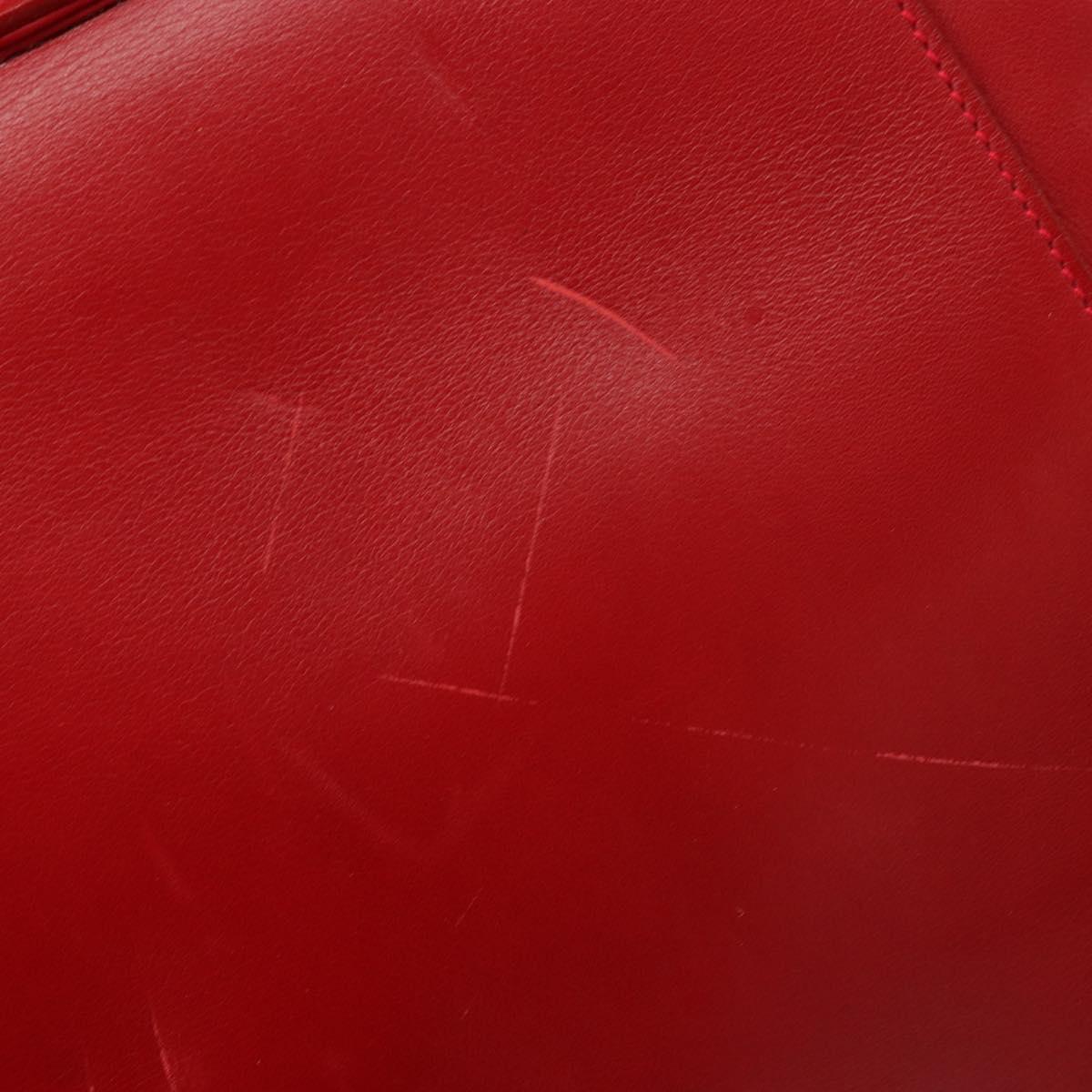 GUCCI Bamboo Backpack Leather Red Gold 003 2058 0016 Auth yk17469