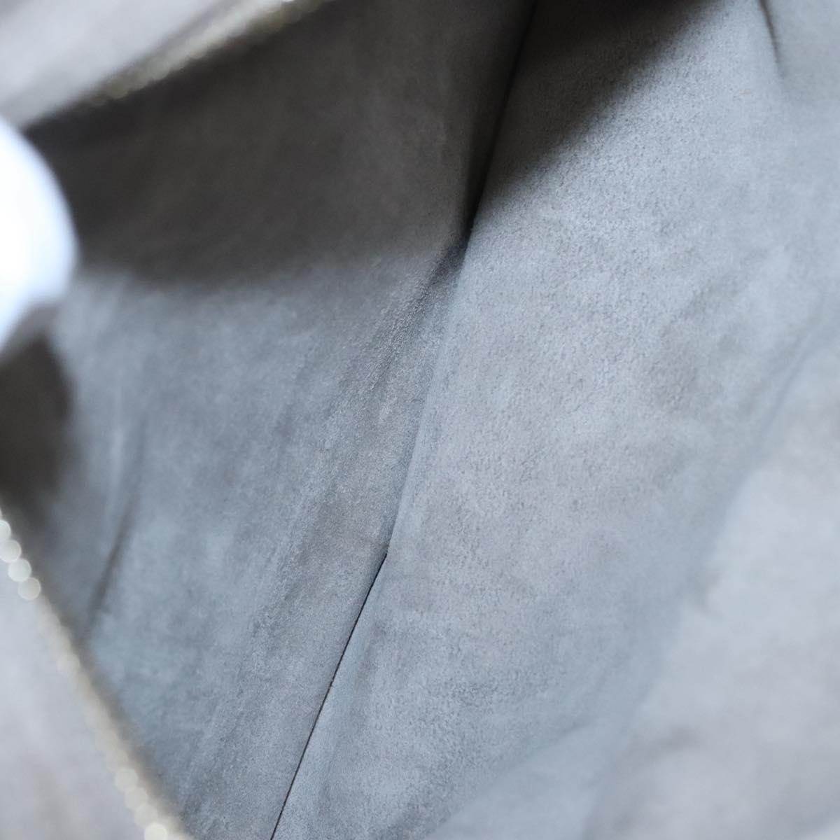 SAINT LAURENT Muse Hand Bag Leather Gray Brown Auth yk17484