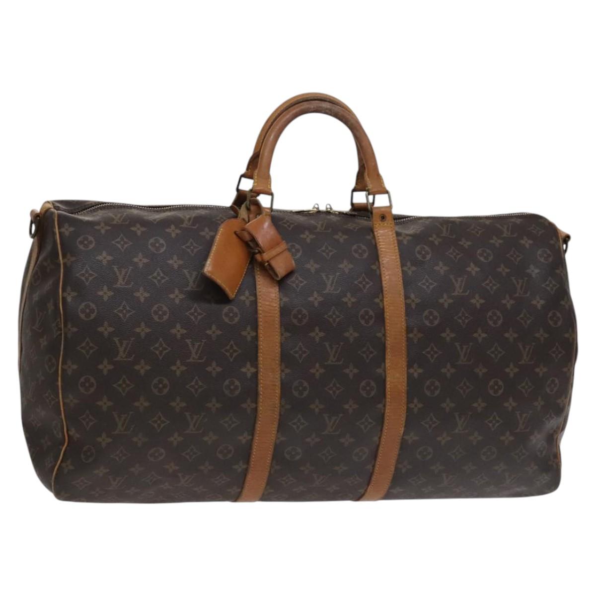 LOUIS VUITTON Monogram Keepall Bandouliere 60 Boston Bag M41412 LV Auth yk17545