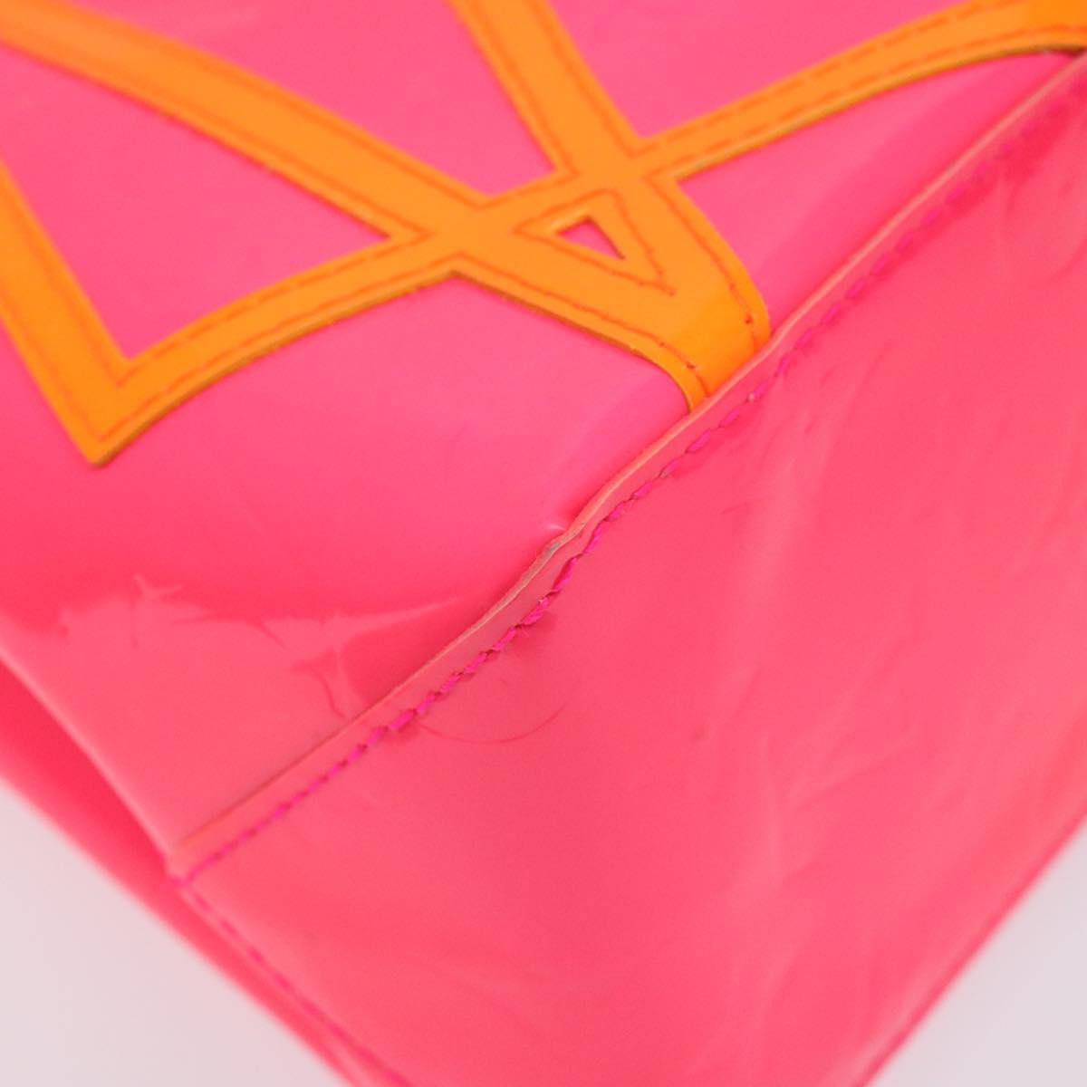 LOUIS VUITTON Monogram Vernis Fluo Reade PM Hand Bag Red M91903 Auth yk17584SAV