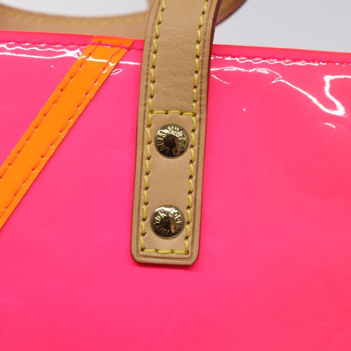 LOUIS VUITTON Monogram Vernis Fluo Reade PM Hand Bag Red M91903 Auth yk17584AV