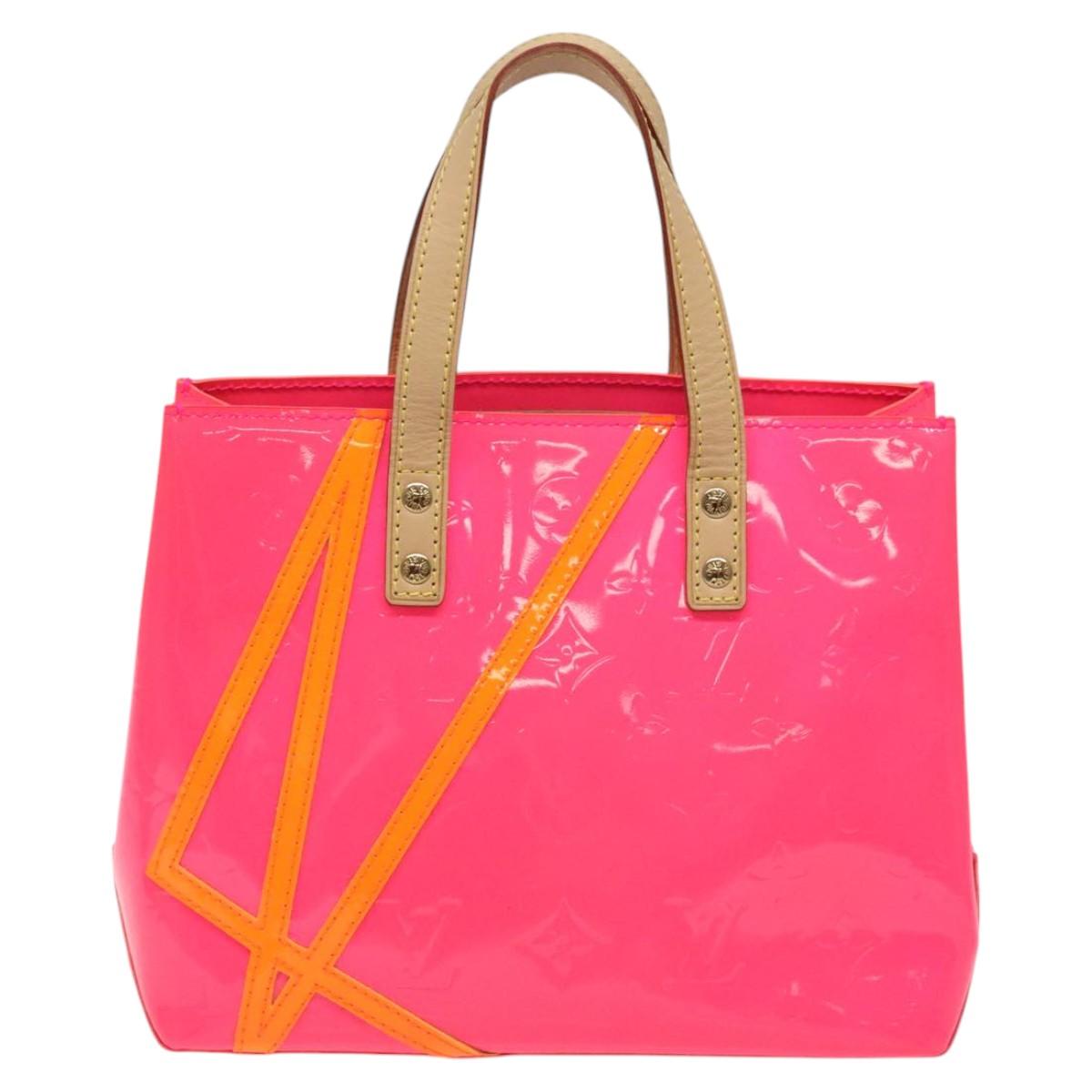 LOUIS VUITTON Monogram Vernis Fluo Reade PM Hand Bag Red M91903 Auth yk17584AV