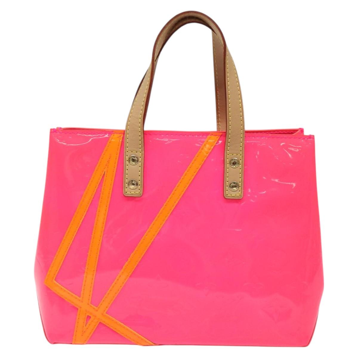 LOUIS VUITTON Monogram Vernis Fluo Reade PM Hand Bag Red M91903 Auth yk17584AV
