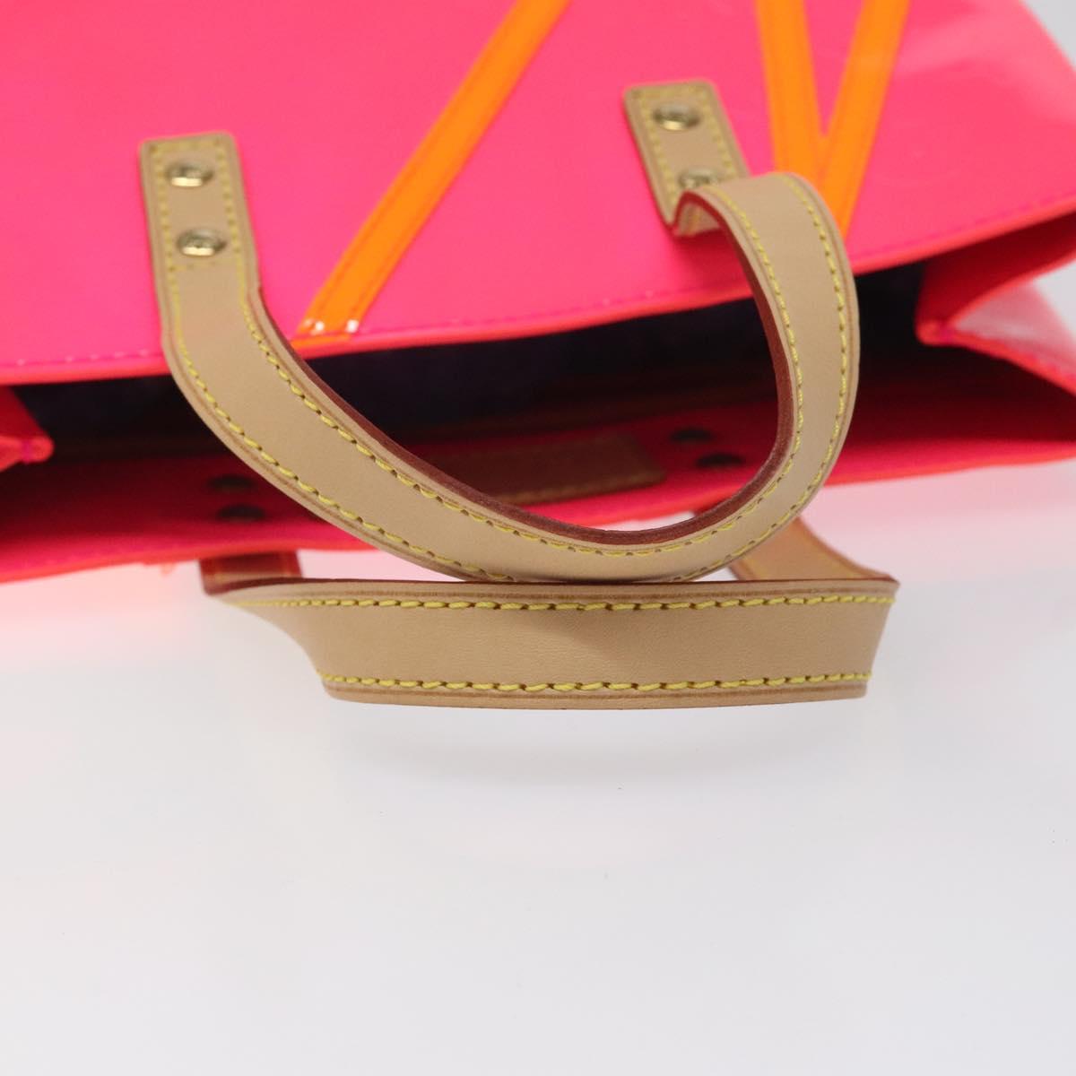 LOUIS VUITTON Monogram Vernis Fluo Reade PM Hand Bag Red M91903 Auth yk17584AV