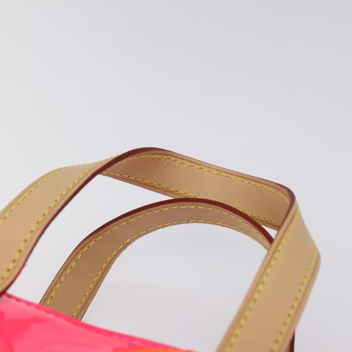 LOUIS VUITTON Monogram Vernis Fluo Reade PM Hand Bag Red M91903 Auth yk17584AV