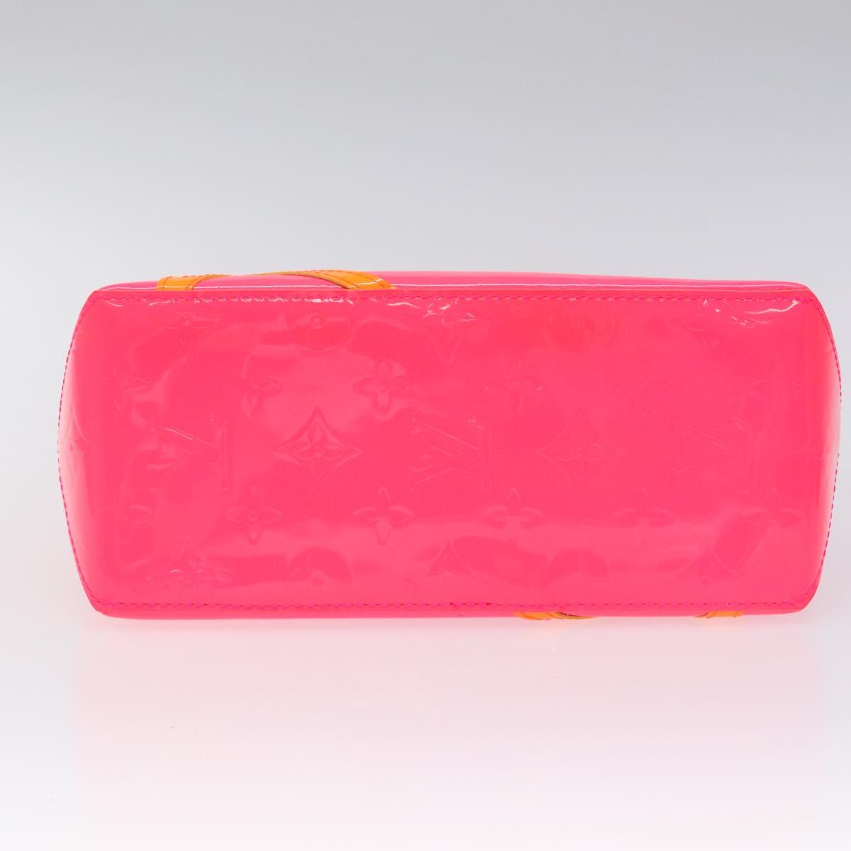 LOUIS VUITTON Monogram Vernis Fluo Reade PM Hand Bag Red M91903 Auth yk17584SAV