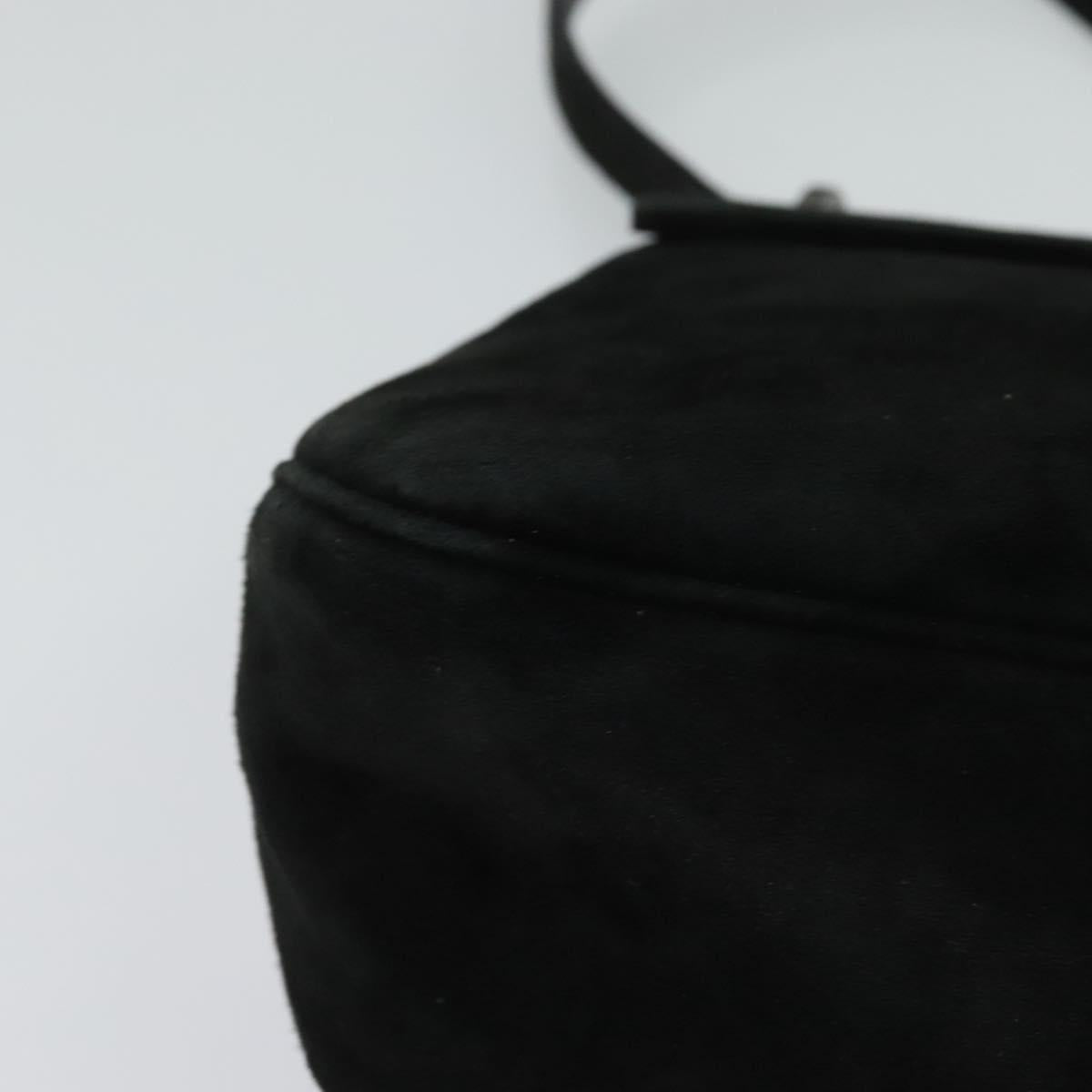 Salvatore Ferragamo Vala Hand Bag Suede Black Auth yk17641